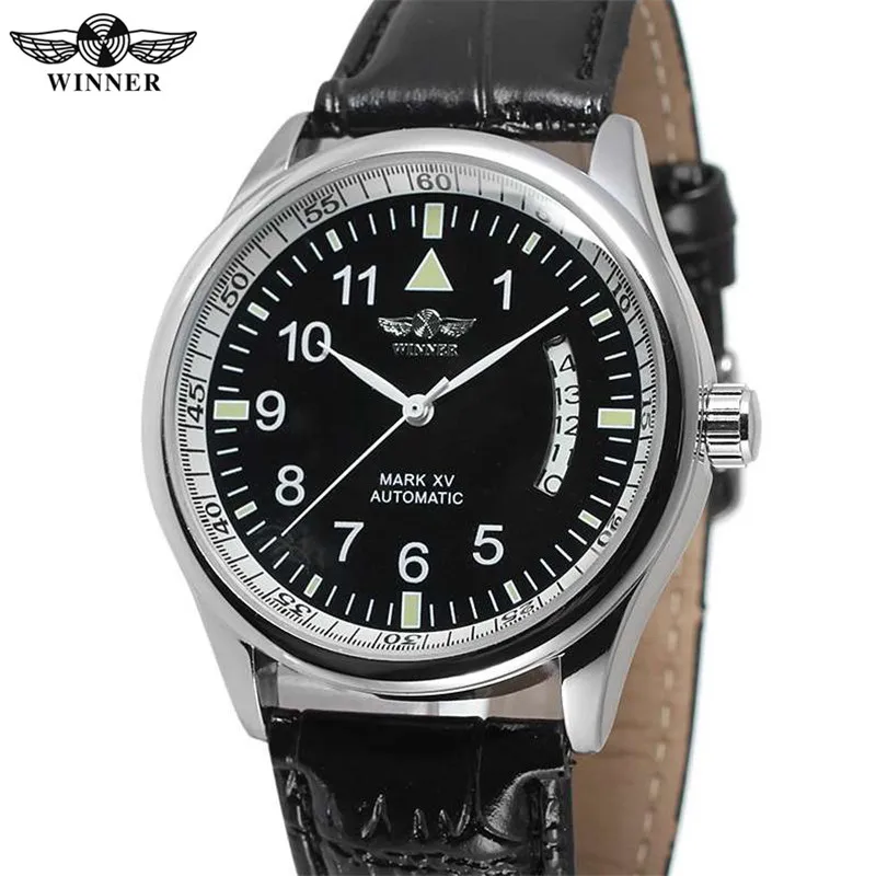Часы наручные WINNER Мужские механические брендовые Роскошные спортивные