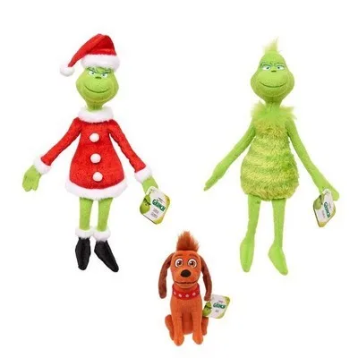 18 38 см как Grinch палантин плюшевые игрушечные куклы с собакой Макс рождественские