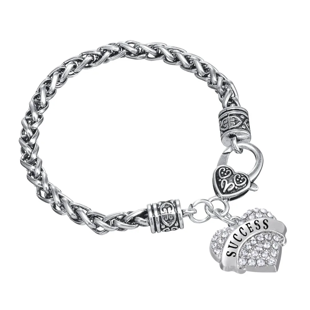 Серебристый оттенок с рыбьим крючком и прозрачным розовым кристаллом