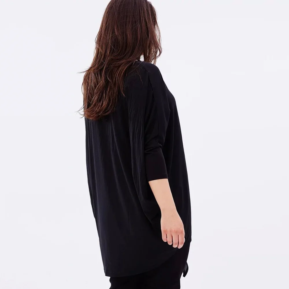 Женская футболка со шнуровкой и рукавом летучая мышь | одежда