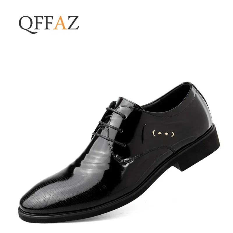 

QFFAZ/кожаная мужская обувь; Британский деловой костюм; Мужская обувь; свадебные туфли из натуральной кожи; Мужские модельные туфли