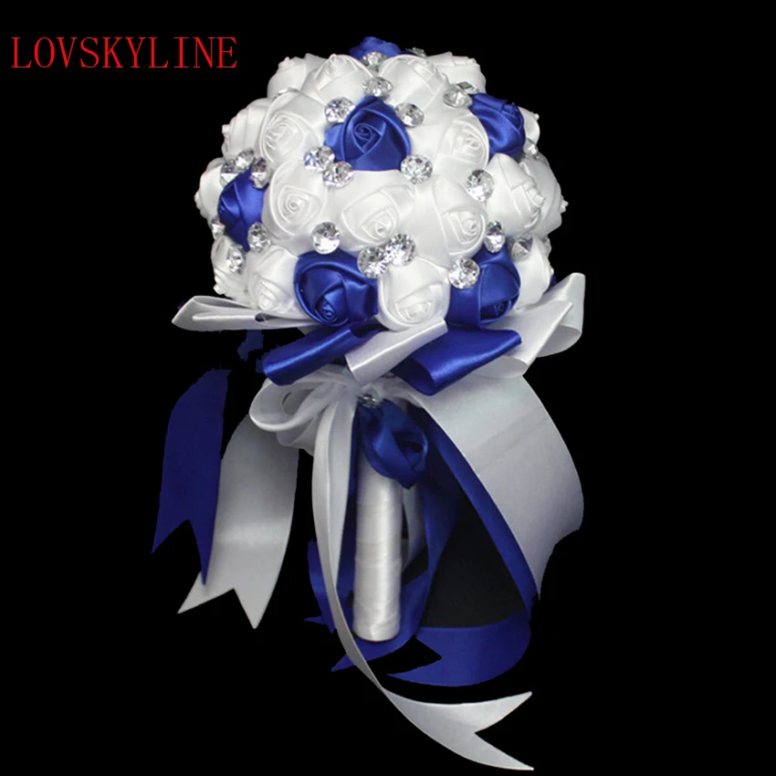 Искусственный цветок свадебный букет из кристаллов модная Роза невесты