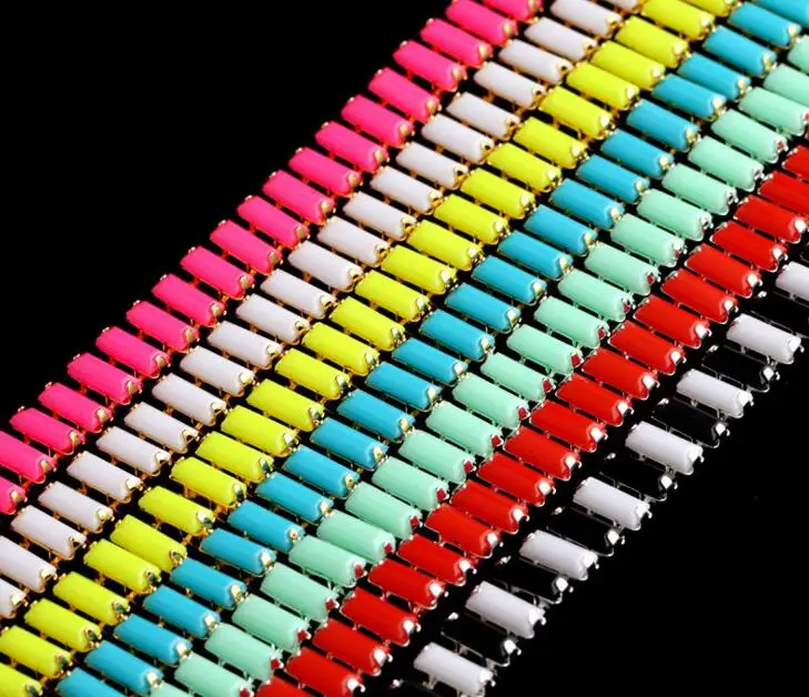 1 ярд желе прямоугольная Роза Стразы позолоченная плоская лента цепь отделка для