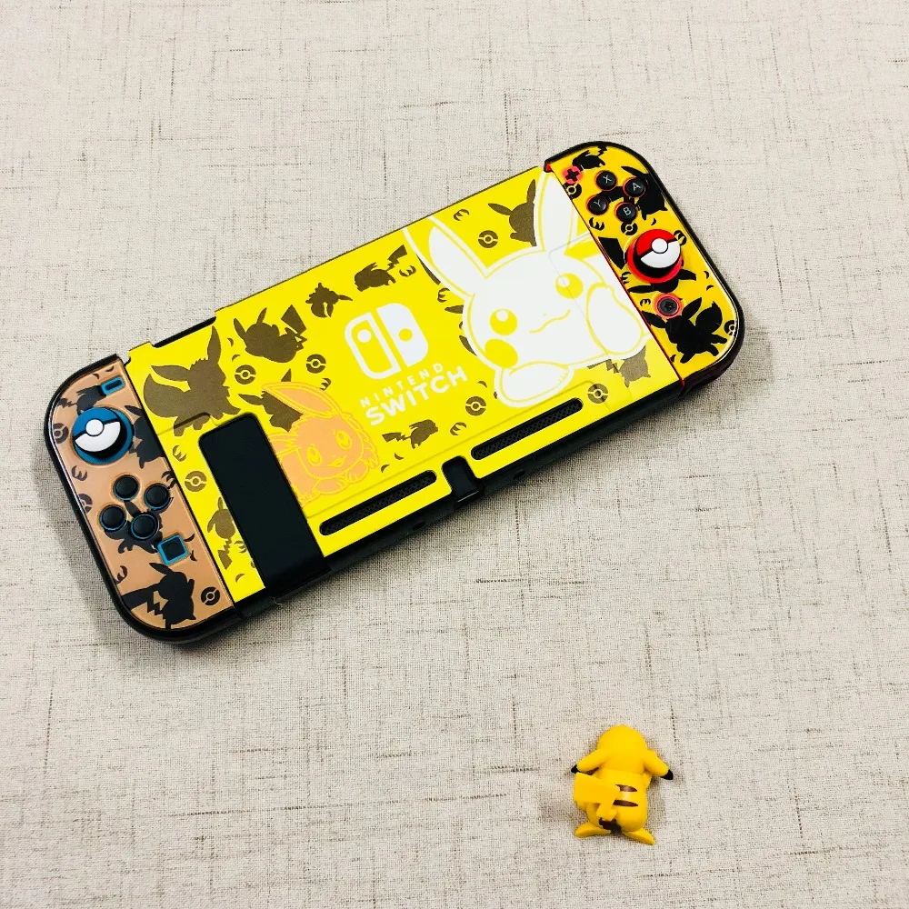 NS Switch Let's Go Pikachus Жесткая Сумка для переноски Joy con Pokeball Thumbsticks Grips cap для Nintendo Switch Console Shell Чехол