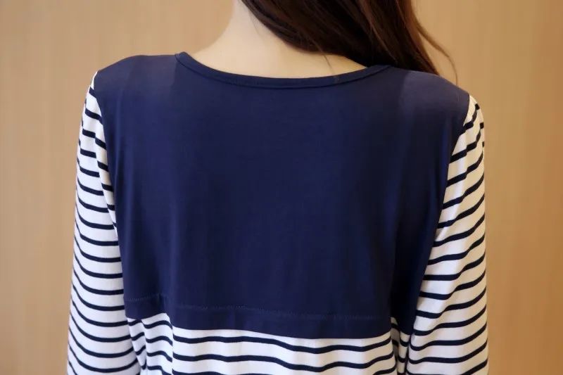 Весенние топы для кормящих матерей с длинными рукавами простая хлопковая одежда