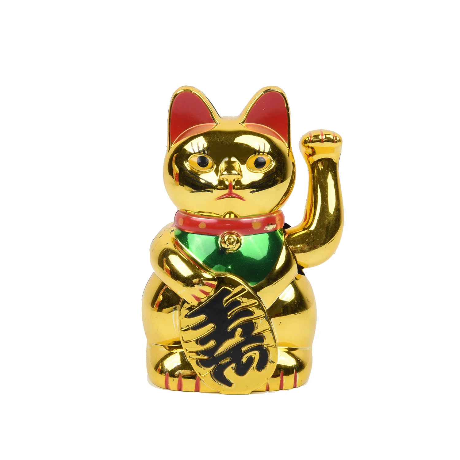 Золото Maneki Neko милый счастливый кот Электрический Ремесло Искусство домашний магазин отель украшения