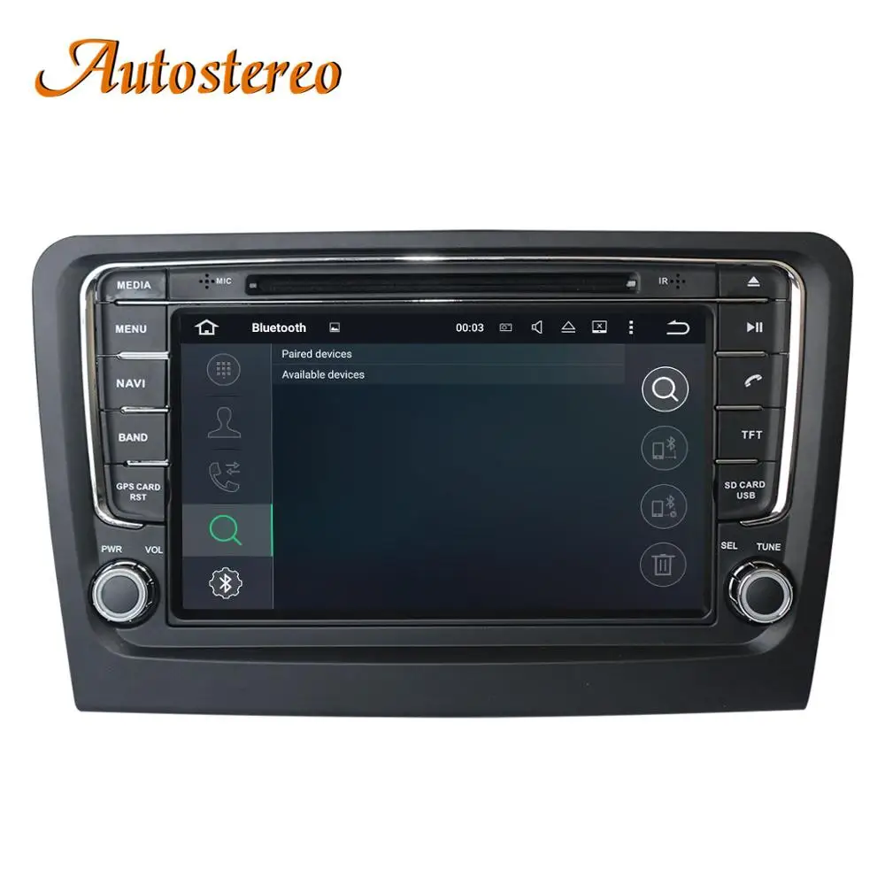 Android 9 автомобильный dvd-плеер gps-навигация, радио, стерео для Skoda Rapid 2013+ мультимедийный плеер радио магнитофон головное устройство стерео
