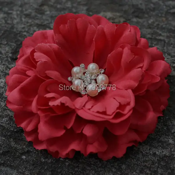 Шелковые тканевые пионы для волос цветы заколка брошь маленьких девочек или