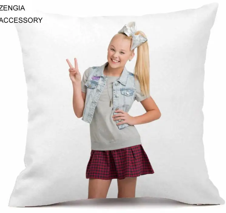ZENGIA JoJo Siwa Наволочка на подушку размером 45*45, декоративная девочка Подушка Чехол Наволочка из полиэстера для декоративной диванной подушки детские подушки - Цвет: 16