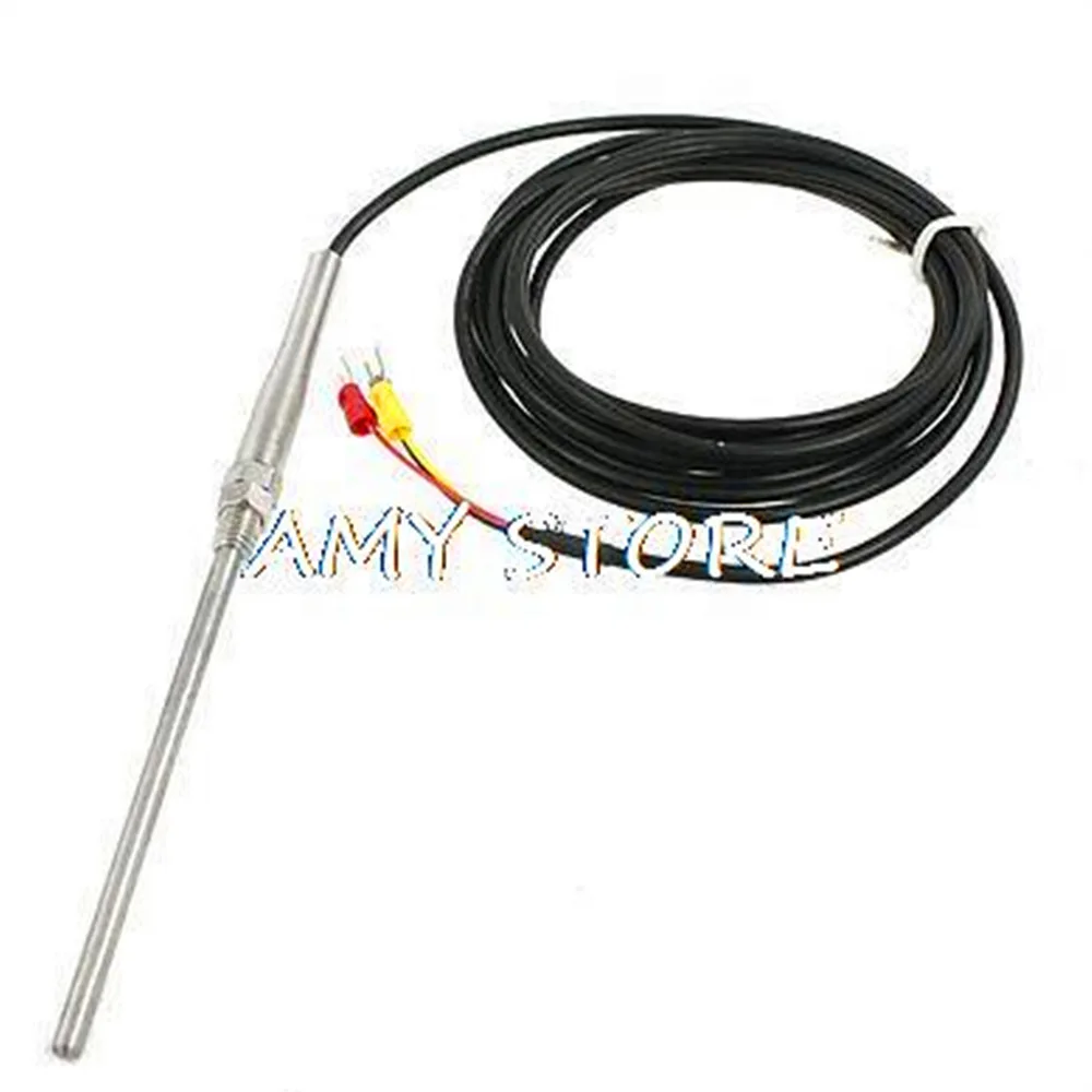 

5mm x 100mm 3 Meters PT100 Temprature Sensor Thermocouple Probe