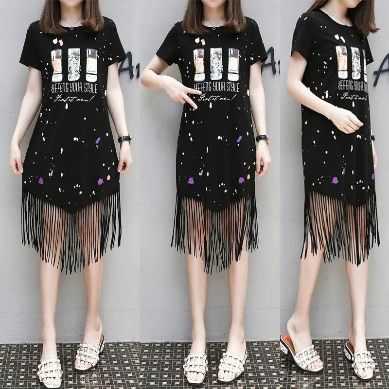 4xl Женская одежда больших размеров 2017 весенне-летнее стильное корейское модное