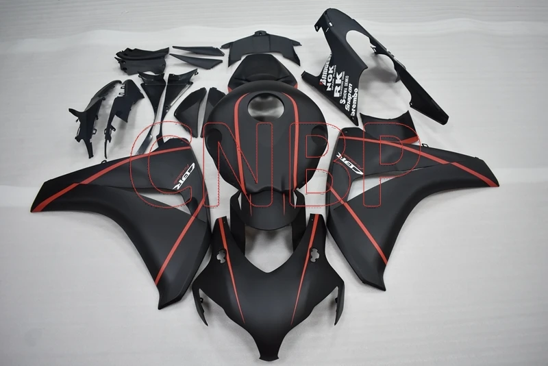 Abs обтекаемый Fireblade 2008-2011 материя черный красный комплекты обтекателей, CBR 1000 RR 2009 обтекатель для Honda Cbr1000 RR 08 09 без краски