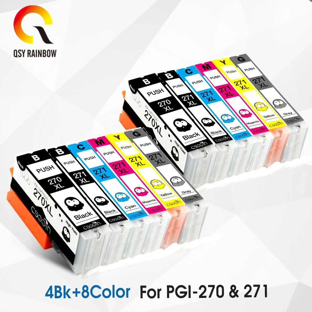 Ink Cartridge with PGI 270 CLI 271 Compatible For Canon Pixma PIXMA MG5720 MG5721 Cartridges 12PK
