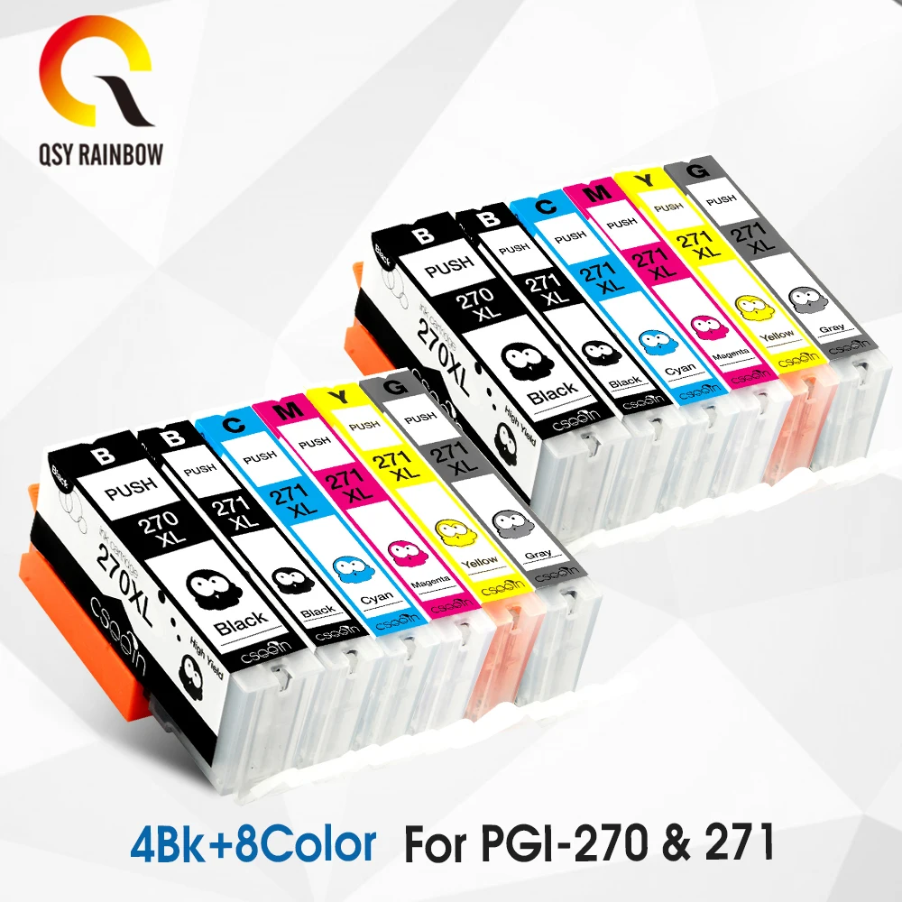 12 шт. чернильный картридж для Canon PGI 270 Φ PGI270 CANON PIXMA MG5720 MG5721 MG5722 MG6820 MG6821 используется