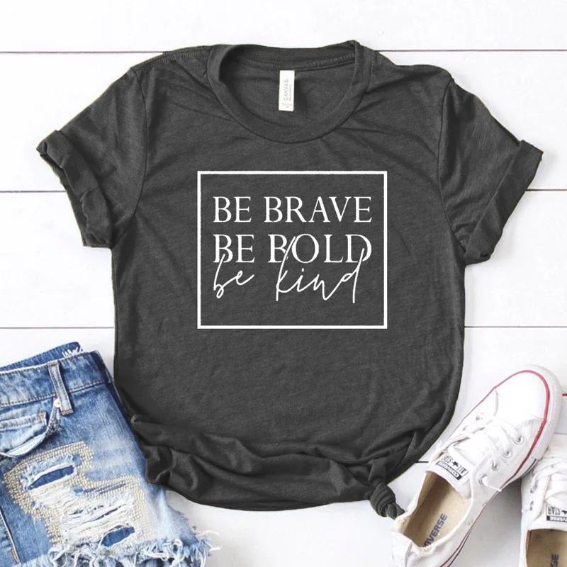 Женские футболки с круглым вырезом Be Brave Bold модные | Женская одежда