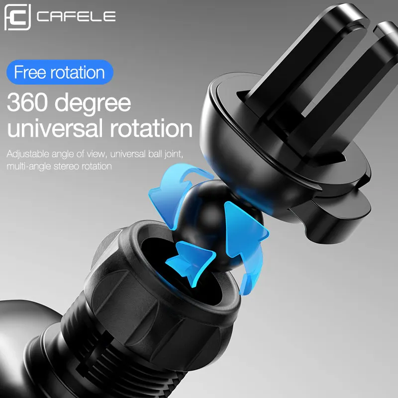Cafele Car Phone Holder 360 Rotation Air Vent Clip Stand Hold Mount Automatically Firmly Mobile Fixed Bracket | Мобильные телефоны