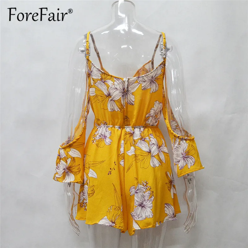 Forefair Женский Игровой костюм цветочный принт соблазнительное длинное с открытой
