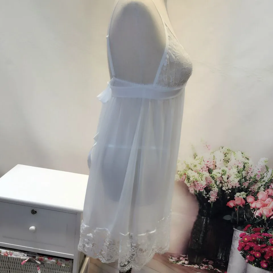 Babydoll нижнее белье Необычные пеньюар сексуальное нижнее белье для женщин Лоскутная Рабочая ночная рубашка для девочек ночная рубашка