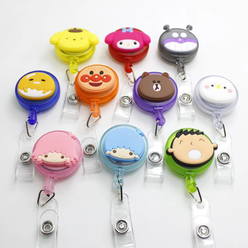 1 шт. Kawaii, выдвижная катушка для бейджа Anpanman, медвежонок, мелодия, двойная звезда, Студенческая медсестры, Exihibiton, ID, имя, держатель для бейджа, канцелярские принадлежности