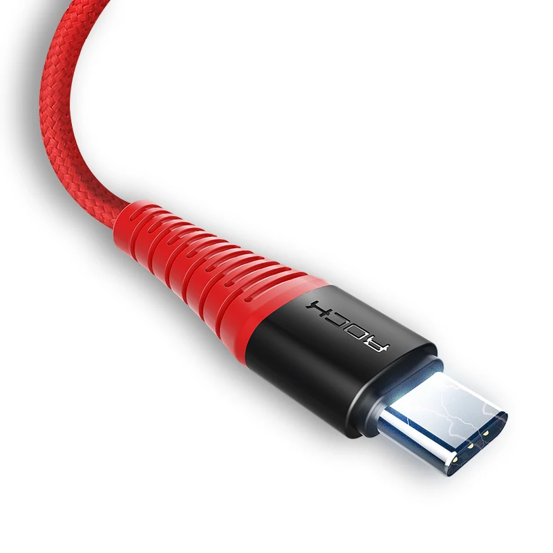 2.1A USB Type C кабель ROCK высокопрочный c для быстрой зарядки и синхронизации данных Galaxy