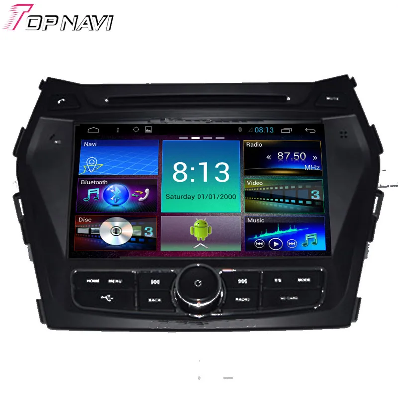 

Topnavi 8'' Quad Core Android 6.0 Car DVD Multimedia Player for Hyundai IX45 Autoradio GPS Navigation Audio Stereo Bluetooth