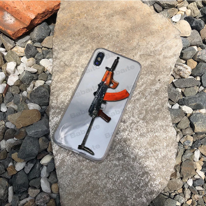 Babaite снайперская винтовка AK 47 Винтовки Пистолеты Coque Shell чехол для телефона для iPhone 7 7plus X XS MAX 6 6S 8 8Plus 5 5S XR чехол
