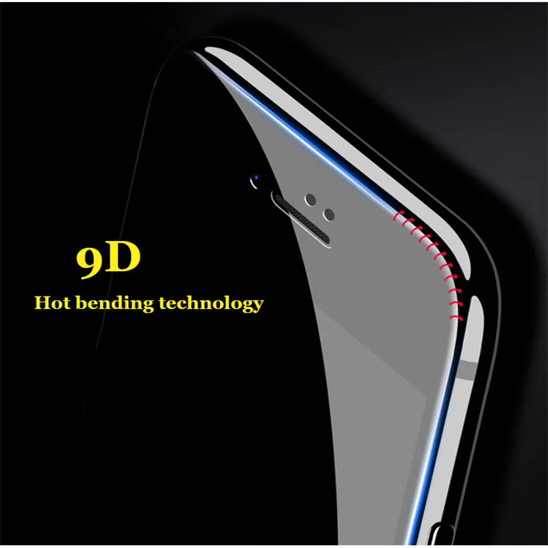 Новое защитное закаленное стекло 9D для iPhone 7 8 Plus X 6 s Защитное экрана с