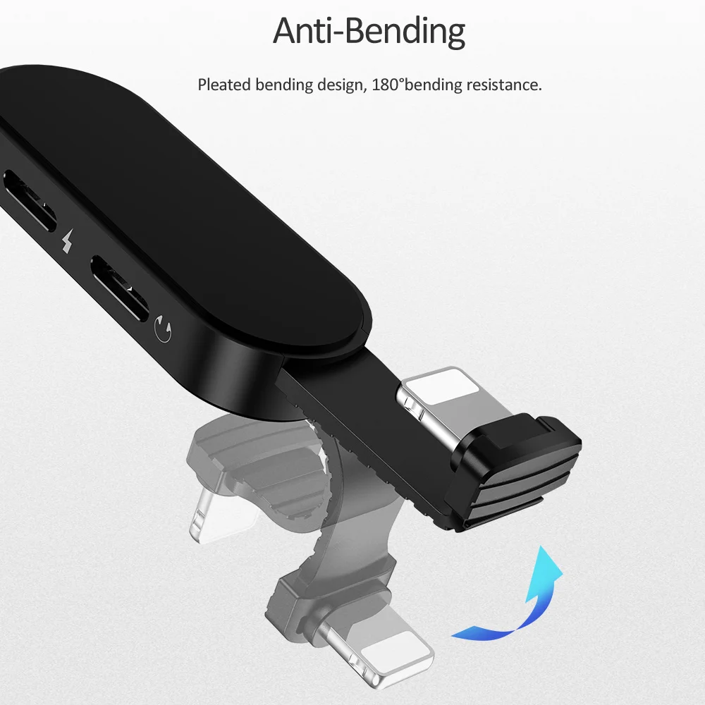 USAMS двойной адаптер для Lightning 2 в 1 аудио Зарядка iPhone X XS 7 8 + 3 5 мм 2A зарядка OTG