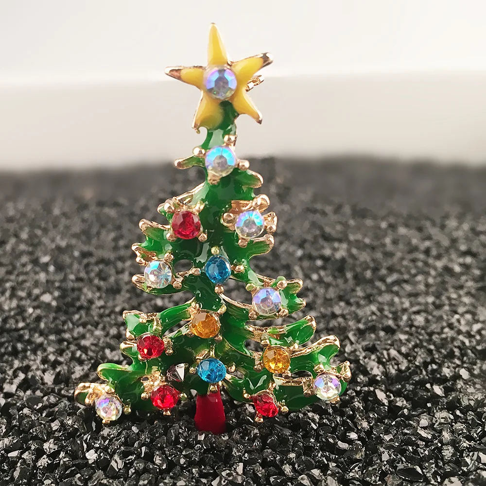 Милые романтичные роскошные стразы CXmas елка венок рюкзак металлическая эмаль