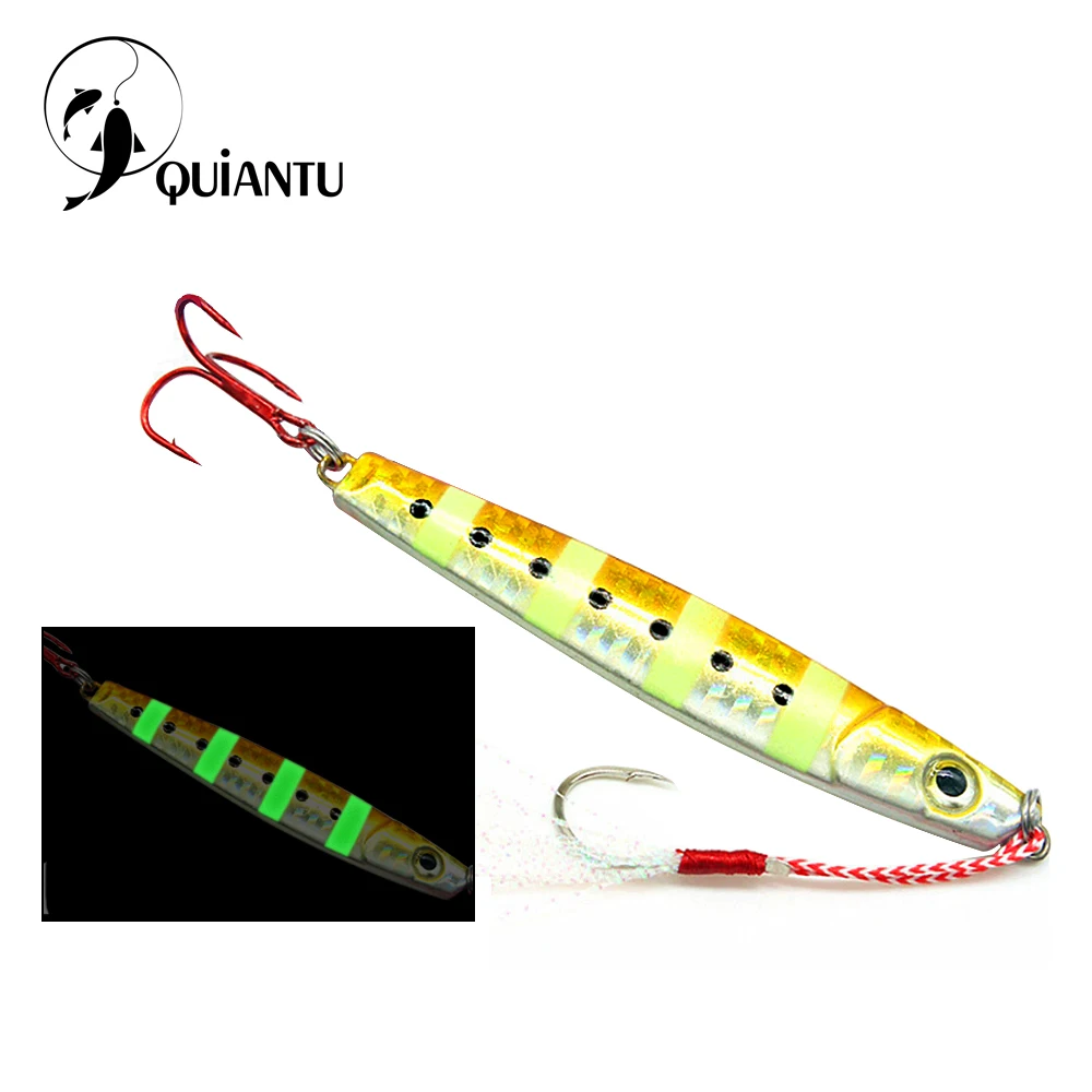 QUIANTU рыбалка приманка крючковый лов ложка 25g/40 г/60 г/80 г блесна литье металла