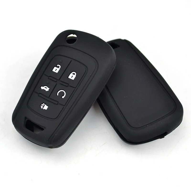 5 кнопочный силиконовый чехол для Chevrolet Cruze Camaro Equinox Impala Malibu Sonic|key case for car|car key coverfob