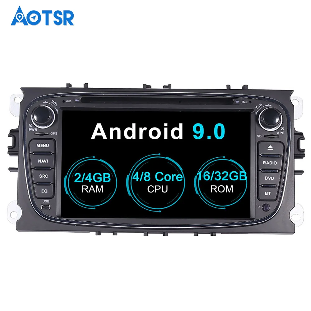 Автомобильный DVD плеер 8 ядер Android 9 0 GPS навигация для FORD/Focus/S MAX/Mondeo/C MAX Galaxy
