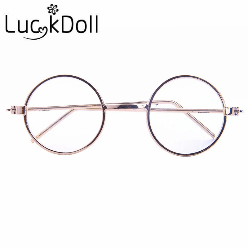 Luckdoll однотонные металлические круглые очки для 43 см кукла или 18 дюймов