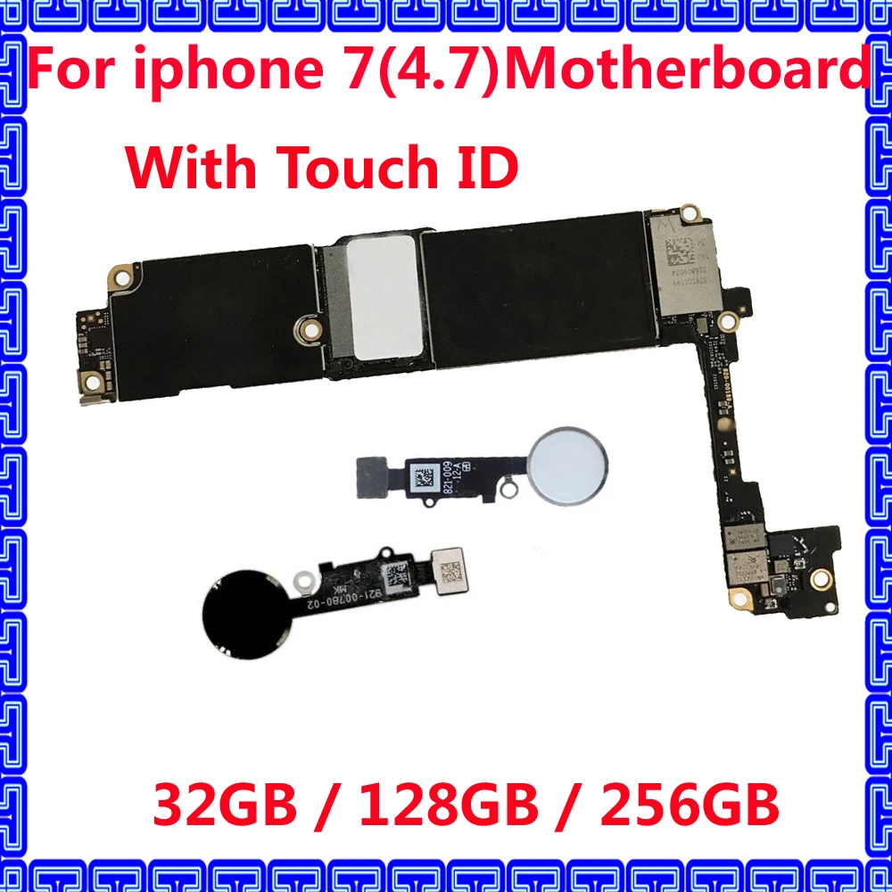 Бесплатная системная логическая плата iCloud IOS для iphone 7 32 ГБ 128 256 оригинальная