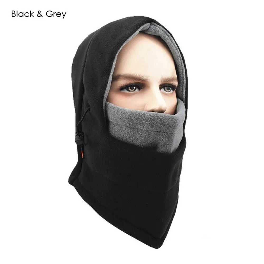 Black Grey Регулируемая велосипедная маска для лица 2 слоя Лыжная тренировочная Беговая Ветрозащитная маска для улицы Пылезащитная Анти-пыль зимние аксессуары - Цвет: Black Grey