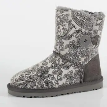 picture color Женские зимние ботинки; женская обувь; zapato mujer; зимние ботинки; австралийские непромокаемые ботильоны; женские белые ботинки с черным принтом - Цвет: picture color