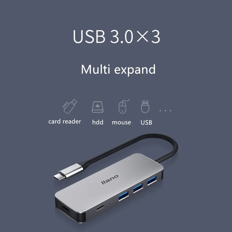 Usb c концентратор Thunderbolt 3 type к hdmi адаптер кабель для samsung станция dex USB-C macbook usb