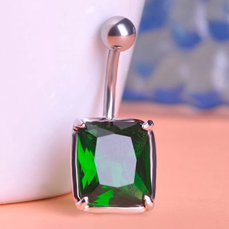 Женское пирсинг для тела с фиолетовым фианитом|piercing women|body piercingnavel ring |