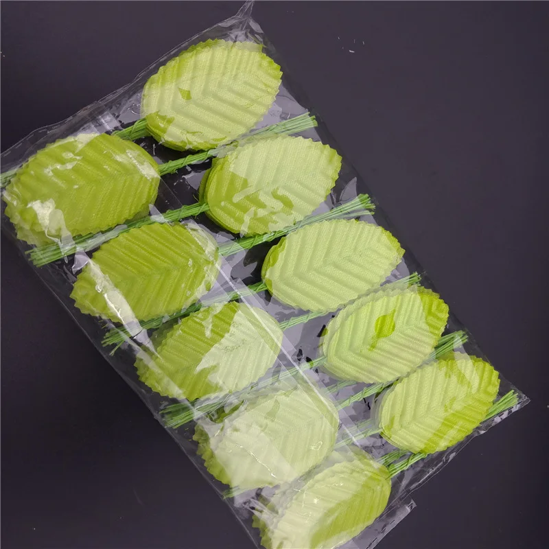 200 шт. искусственные растения Цветной листья с Железная проволока из шелковой