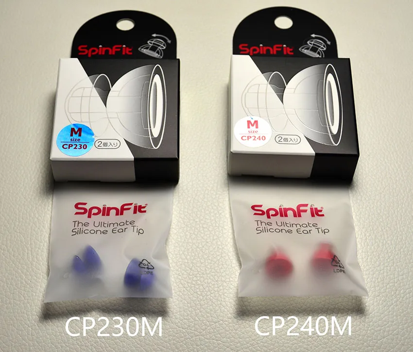 1 пара (2 шт.) запатентованные силиконовые наушники SpinFit CP220 CP230 CP240 с поворотом на 360