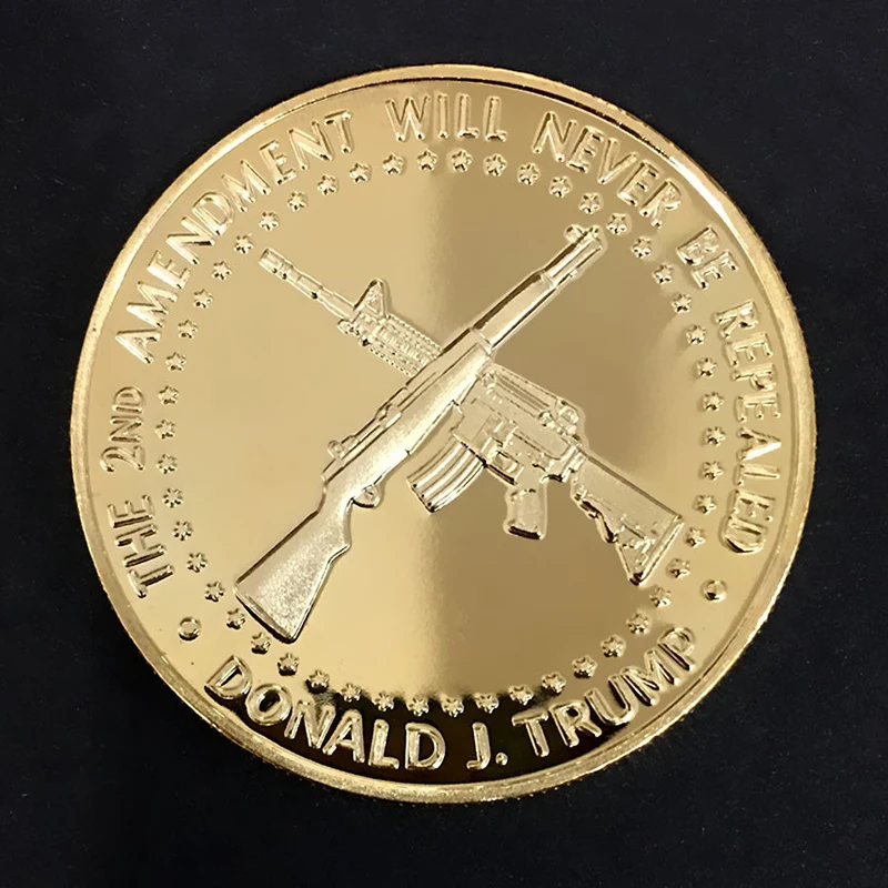 New Donald J Trump In God We Trust Challenge Gold Plated Coin America President Commemorative Coin Souvenir Gift