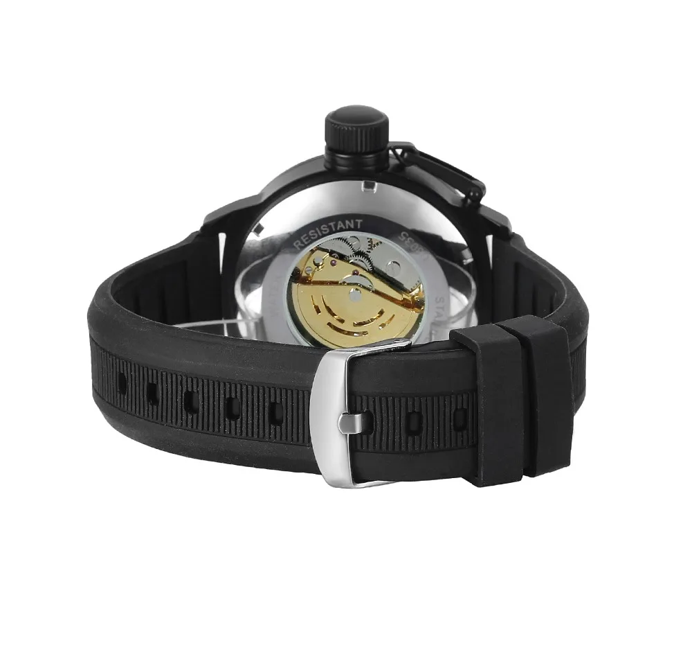 Forsining Для мужчин бренд Часы спортивной моды Скелет Наручные часы автоматические