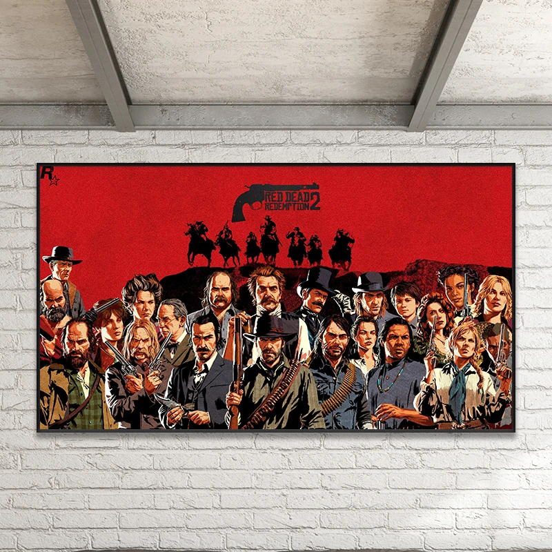 Red Dead Redemption 2 постеры и принты, Картина на холсте, художественные настенные картины для гостиной, детской комнаты, Горячая игра, украшение для дома