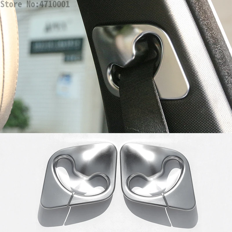 

ABS Chrome Accessories Seat Safety Belt Buckle Decoration Cover Trim Sticker For BMW X5 F15 2014-2017 Car Styling