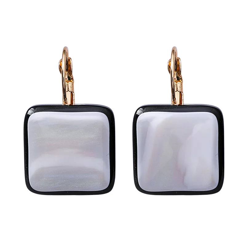 2019 новый дизайн Модная бижутерия простые большие серьги в стиле ретро черно