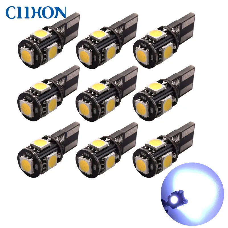 9 шт авто светодиодный Canbus T10 6 SMD 5630 5050 W5W 192 194 белый 12 V 6500 K автомобиля Клин Парковка