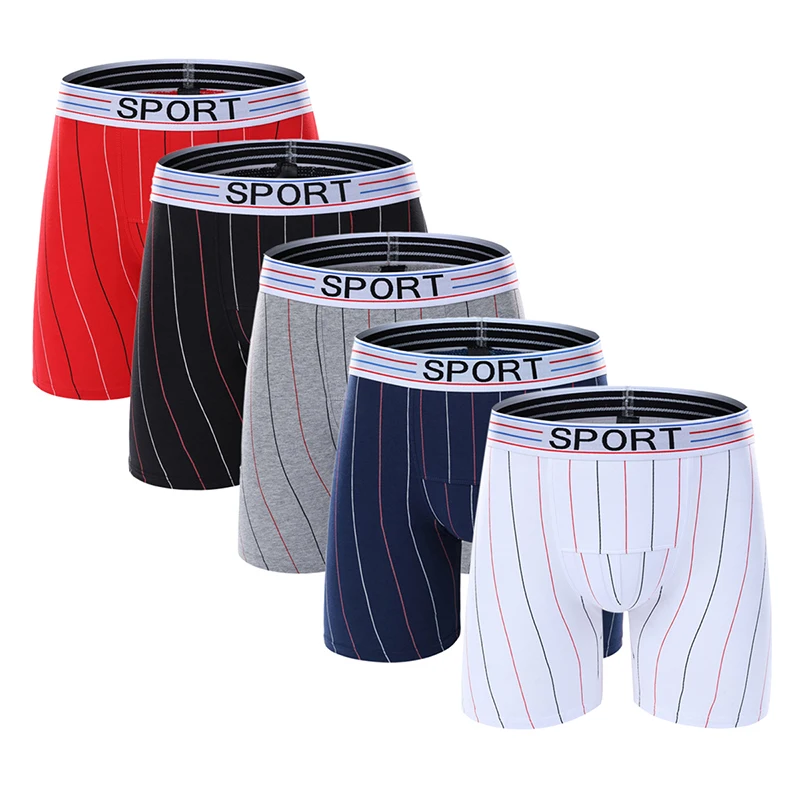 WTEMPO мужские хлопковые боксеры нижнее белье удлиненные до бедра антифрикционные