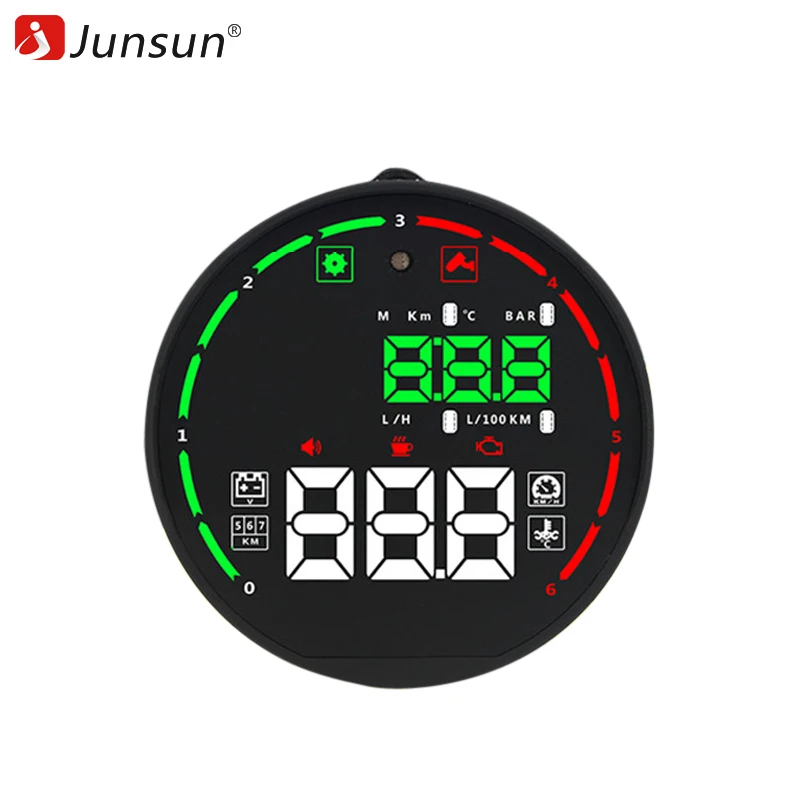 Junsun Universal Car HUD Head Up Display OBD2 Overspeed Warning System Projector GPS Speedometer Alarm For All Vehicle | Автомобили и