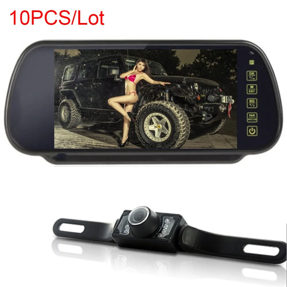 

10 шт. набор для парковки автомобиля 7 дюймов HD LCD 800*480 монитор Miror + камера для Крепления номерного знака + 20 футов видео кабель-удлинитель ночн...