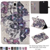 child painted flip pu leather case for samsung tab a t550 t560 t580 t280 t830 t380 t590 p200 t290 t510 t720 smart case cover